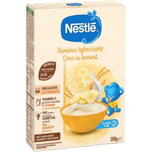Cereale cu lapte si banana, 200g, de la 6 luni, Nestle