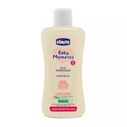 Ulei de masaj dermatologic Baby Moments Sensitive pentru +0 luni, 200ml, Chicco