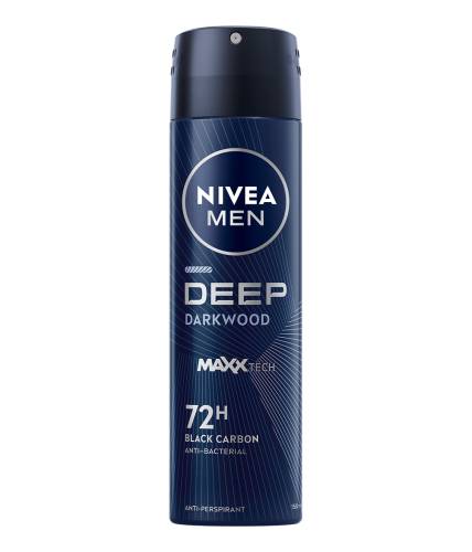 Deodorant spray pentru barbati Deep Darkwood Black Carbon, 150ml, Nivea