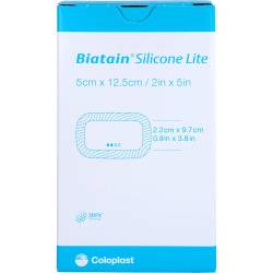 Biatain Silicone Lite Schaumverband 5x12,5 cm 5 St