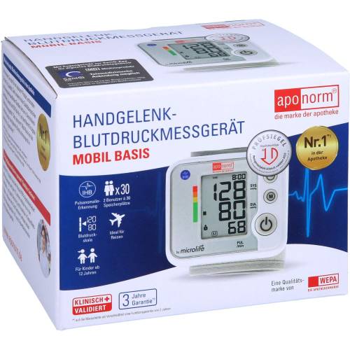 Aponorm Blutdruckmessgerät Mobil Basis Handgelenk 1 St