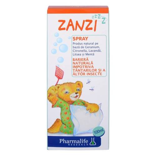 Zanzi spray anti-tantari si insecte, 100 ml, Pharmalife