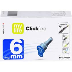 Mylife Clickfine Pen-Nadeln 6 mm 31 G Diamond Tip 100 St