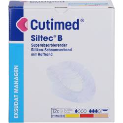 Cutimed Siltec B Schaumverb.7x10 cm oval 12 St