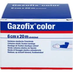 Gazofix color Fixierbinde kohäsiv 6 cmx20 m blau 1 St