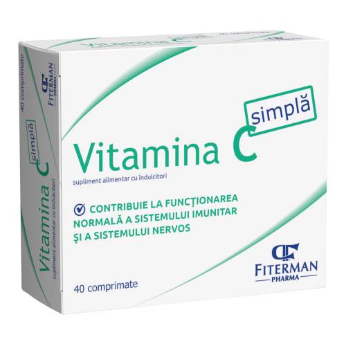 Vitamina C simpla, 40 comprimate, Fiterman