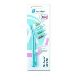 Mirandent pic brush intro kit, albastru, set periute interdentare