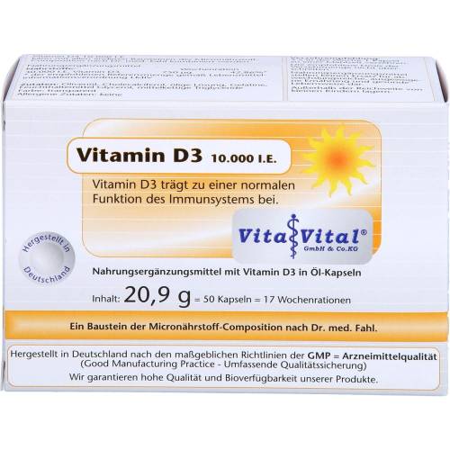 Vitamin D3 10.000 I.E. Kapseln 50 St