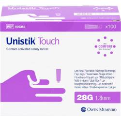 Unistik Touch 28 G Sicherheitslanzetten 100 St