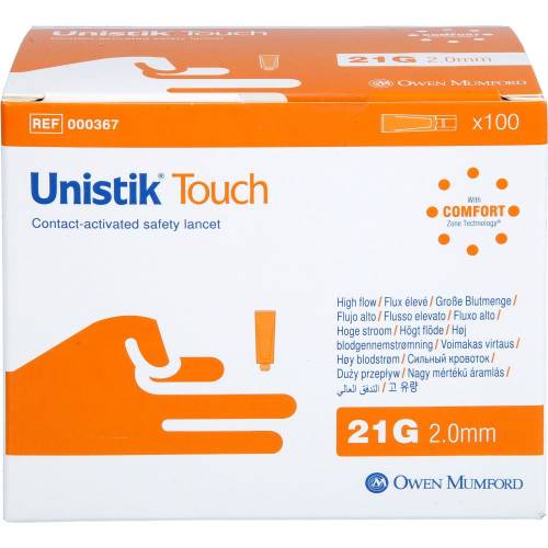 Unistik Touch 21 G Sicherheitslanzetten 100 St