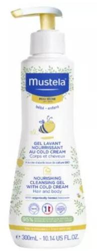 Mustela Bebe Gel De Curatare Nutritiv Cu Cold Cream Si Ceara De Albine Organica 300ml