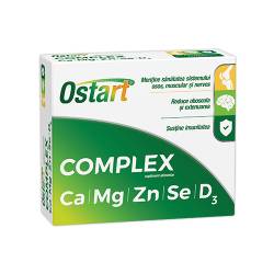 OSTART COMPLEX CA+MG+ZN+SE+D3 20 COMPRIMATE FILMATE