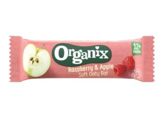 Organix Baton bio din ovaz integral cu mere si zmeura 12+ luni 23 g