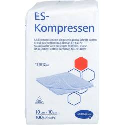 Es-Kompressen unsteril 10x10 cm 12fach 100 St
