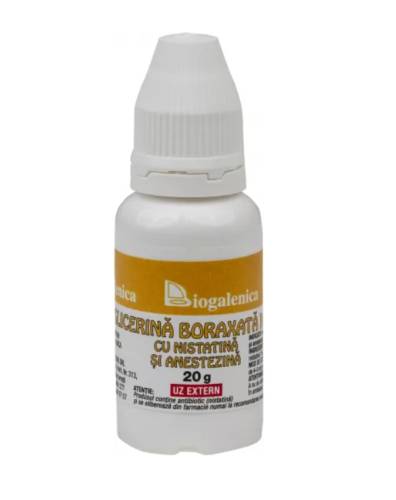 Glicerina boraxata 10% cu nistatina si anestezina 20 g