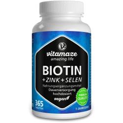 Biotin 10 mg hochdosiert+Zink+Selen Tabletten 365 St
