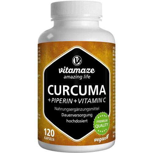 Curcuma+Piperin+Vitamin C vegan Kapseln 120 St