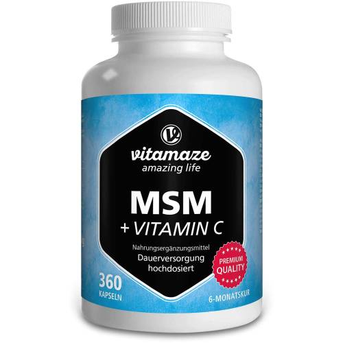 Msm Hochdosiert+Vitamin C Kapseln 360 St