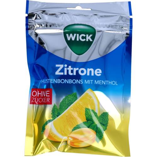 Wick Zitrone & nat.Menthol Bonb.o.Zucker Beutel 72 g