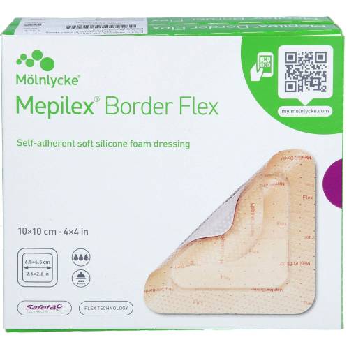 Mepilex Border Flex Schaumverb.haft.10x10 cm 10 St