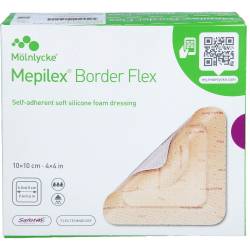 Mepilex Border Flex Schaumverb.haft.10x10 cm 10 St