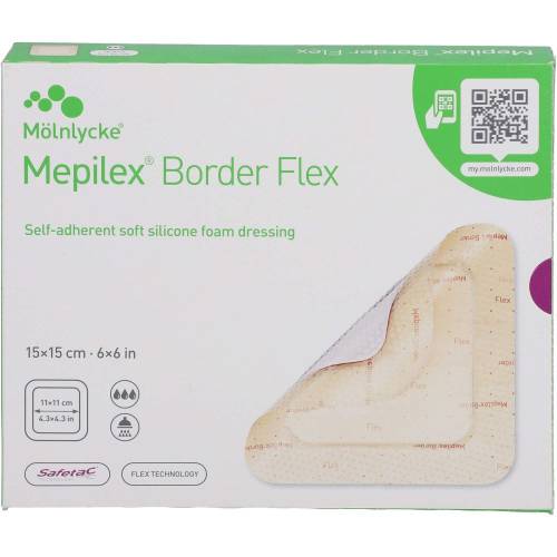 Mepilex Border Flex Schaumverb.haft.15x15 cm 10 St