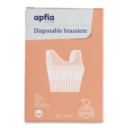 Sutien de unica folosinta, tip bustiera, marimea XL, 3 bucati, Apfia Care
