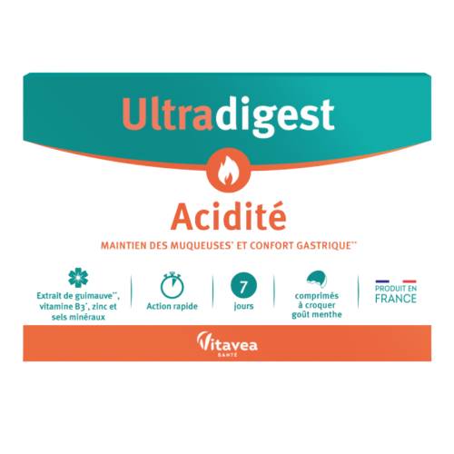 Ultradigest Acidite, 14 tablete masticabile, Vitavea