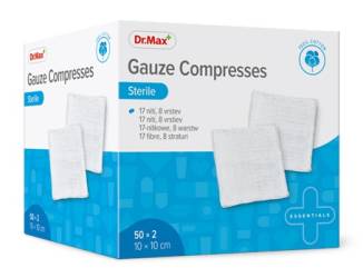 Dr. Max Comprese sterile 10x10 cm, 2 bucati