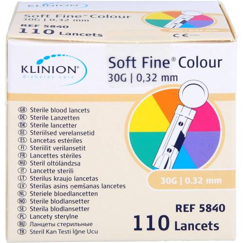 Klinion Soft fine colour Lanzetten 30 G 110 St