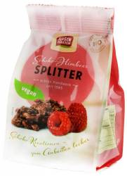 Napolitane eco-bio cu fulgi de porumb si zmeura invelite in ciocolata neagra, 90g ROSEN GARTEN