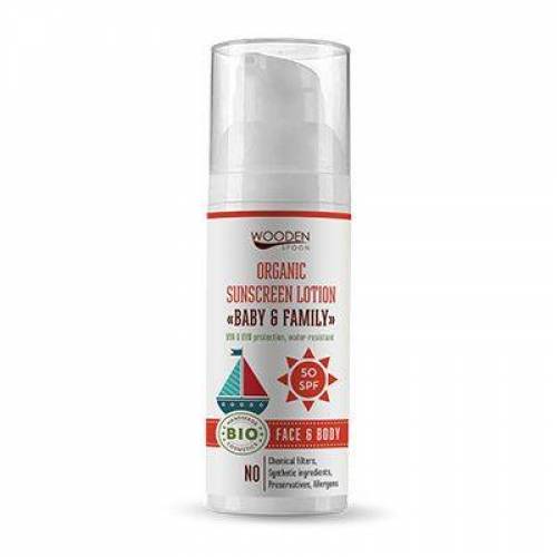 Lotiune protectie solara SPF 50 eco-bio 50ml - Wooden Spoon