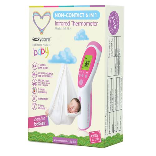 Termometru noncontact multifunctional 6in1, roz, Easycare