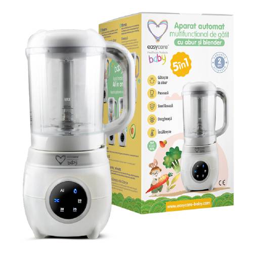 Aparat automat multifunctional de gatit cu aburi si blender 5in1, EasyCare Baby