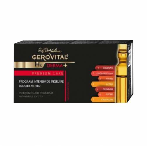 Gerovital H3 Derma+ Premium Care program intensiv de ingrijire booster antirid 7 fiole 2 ml