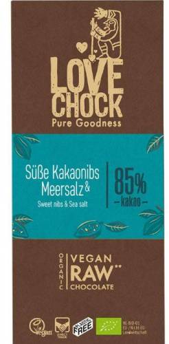 Ciocolata RAW Vegana cu sare de mare Eco-Bio 70g - Lovechock