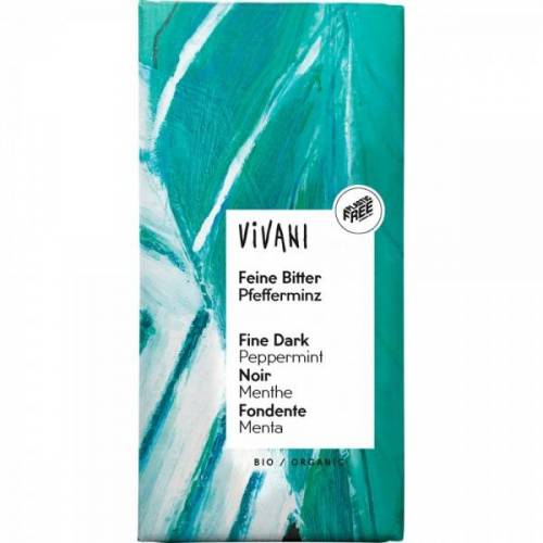 Ciocolata neagra cu menta, eco-bio, 100g - Vivani