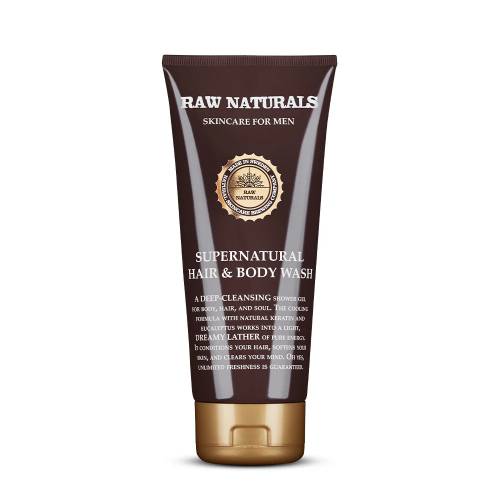 Gel de dus multifunctional pentru corp si par Supernatural, 200 ml, Raw Naturals