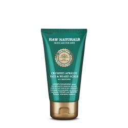 Scrub pentru fata si barba Crushed Apricot, 75 ml, Raw Naturals