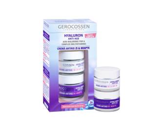 Set Crema antirid de zi si de noapte Hyaluron Anti-Age, 2 x 50ml, Gerocossen