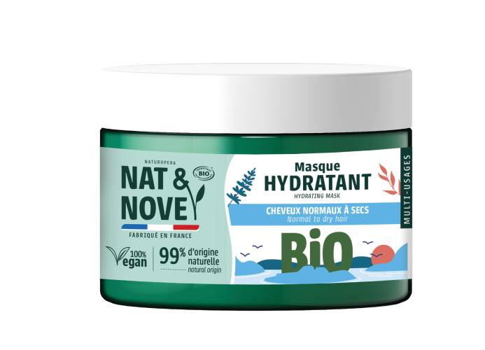 Masca hidratanta pentru par normal si uscat cu extract de castravete 3in1 Bio, 300ml, Nat&Nove