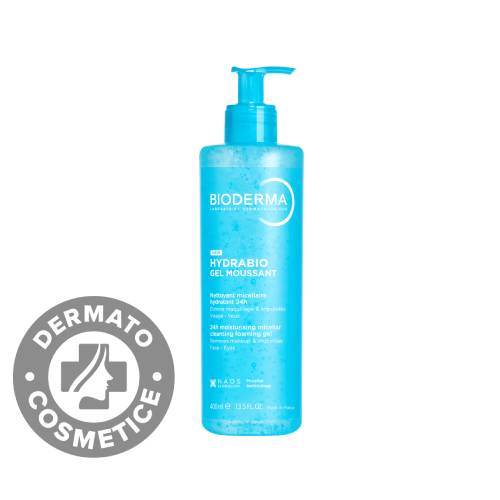 Gel spumant micelar de curatare intens hidratant Hydrabio, 400ml, Bioderma