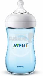 Avent SCF035/17 Natural Biberon sticla tetina 2 orificii 1+ luni 240 ml