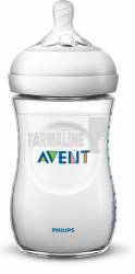 Avent SCF033/17 Natural Biberon tetina 2 orificii 1+ luni 260 ml