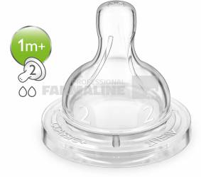 Avent SCF632/27 Tetina 2 orificii 1+ luna 2 bucati