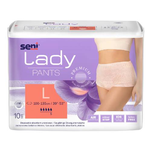 Chilot elastic absorbant, Lady Pants, L, 10 bucati, Seni