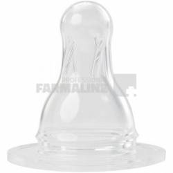 Baby Nova 17303 Tetine silicon rotunde pentru cereale talie uni 0-24 luni 2 bucati