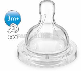 Avent SCF633/27 Tetina 3 orificii 3+ luni 2 bucati