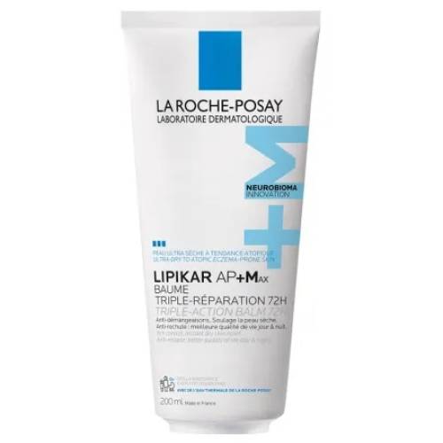 Balsam triplu reparator Lipikar Baume AP+Max, 200 ml, La Roche-Posay
