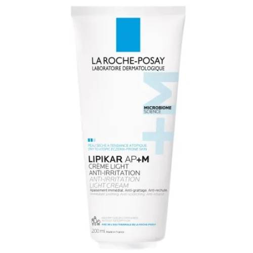 Crema triplu reparatoare cu textura lejera Lipikar Light AP+M, 200 ml, La Roche-Posay
